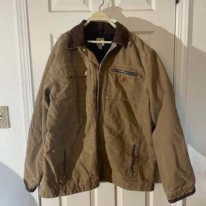 Carhartt Sandstone Multi-Pocket Jacket Quilt Lined brown 2XL tall